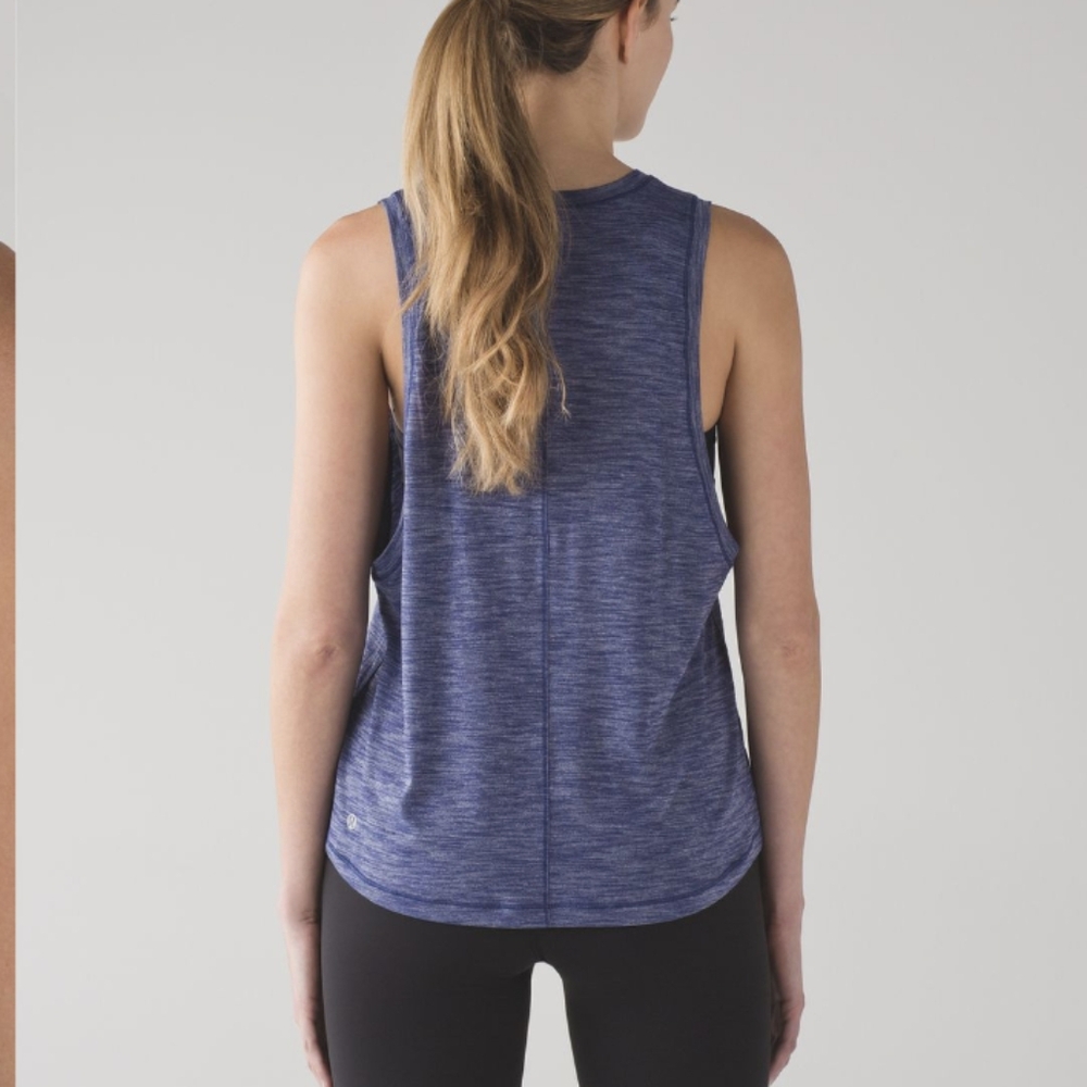 Lululemon Cardio Squad Tank II Heathered Hero Blue